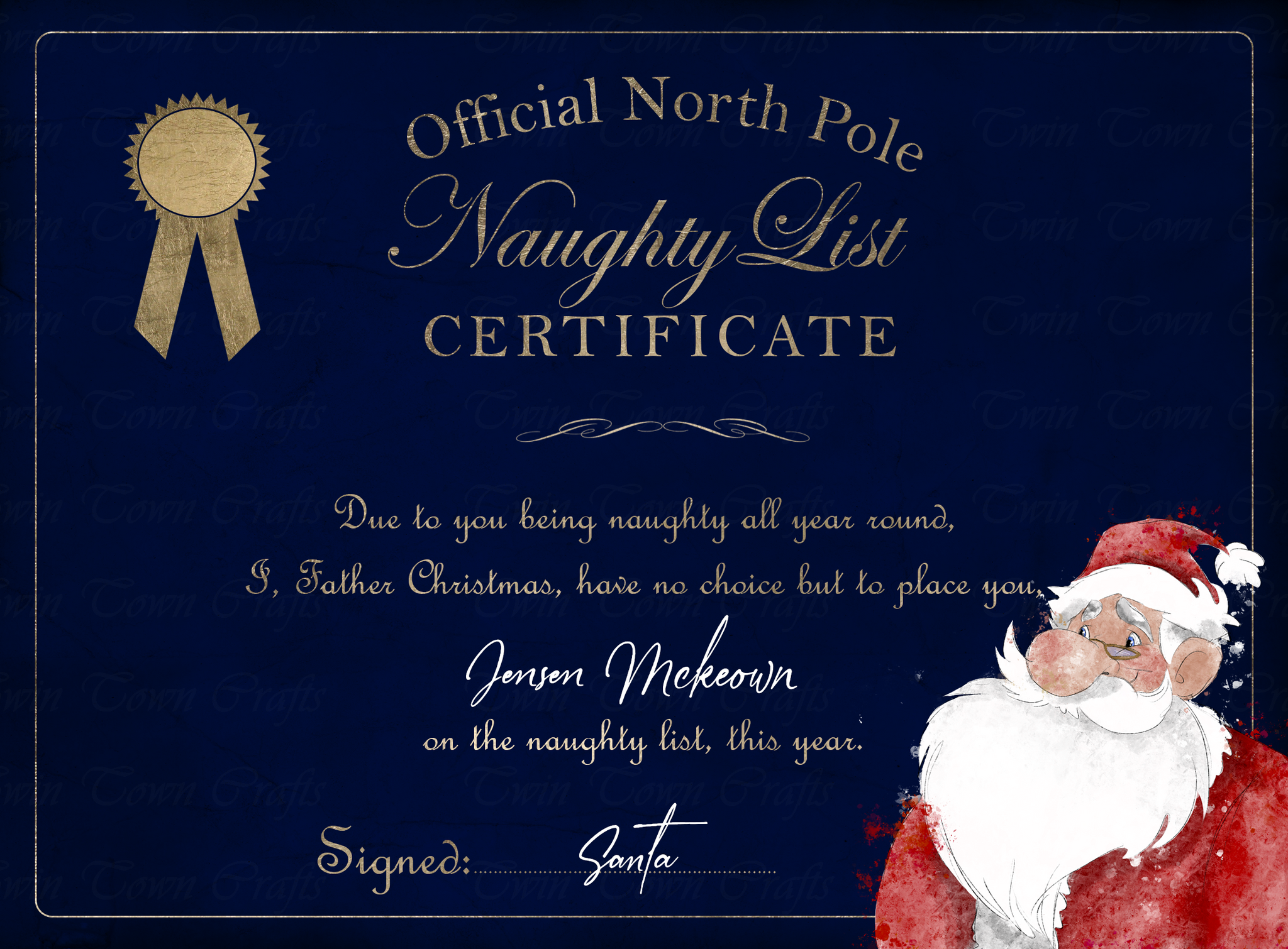 Santa/ Father christmas Nice/Naughty list certificates