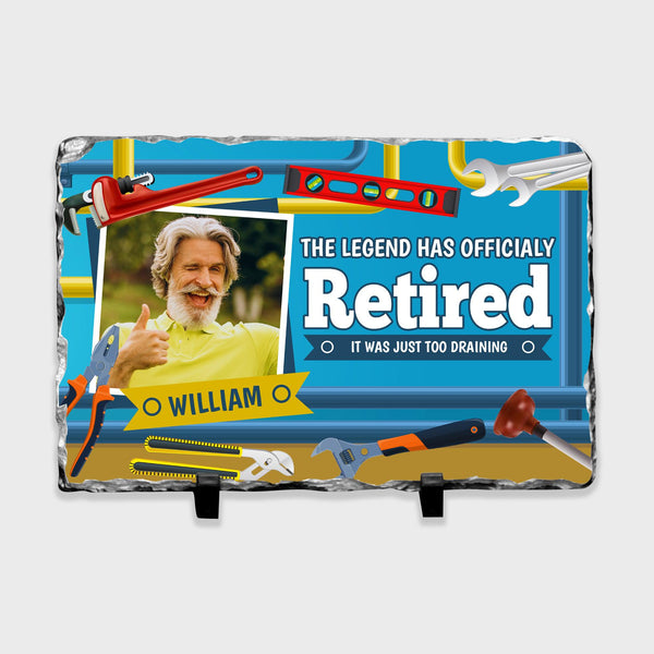 Retirement Plumber photo slate