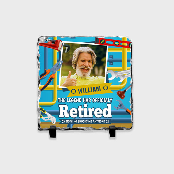 Retirement Plumber photo slate