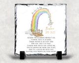 Personalised Rainbow bridge Pet memorial Slate