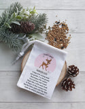 Personalised Reindeer food bag Pink & Blue