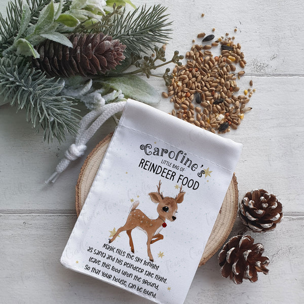 Personalised Reindeer food bag