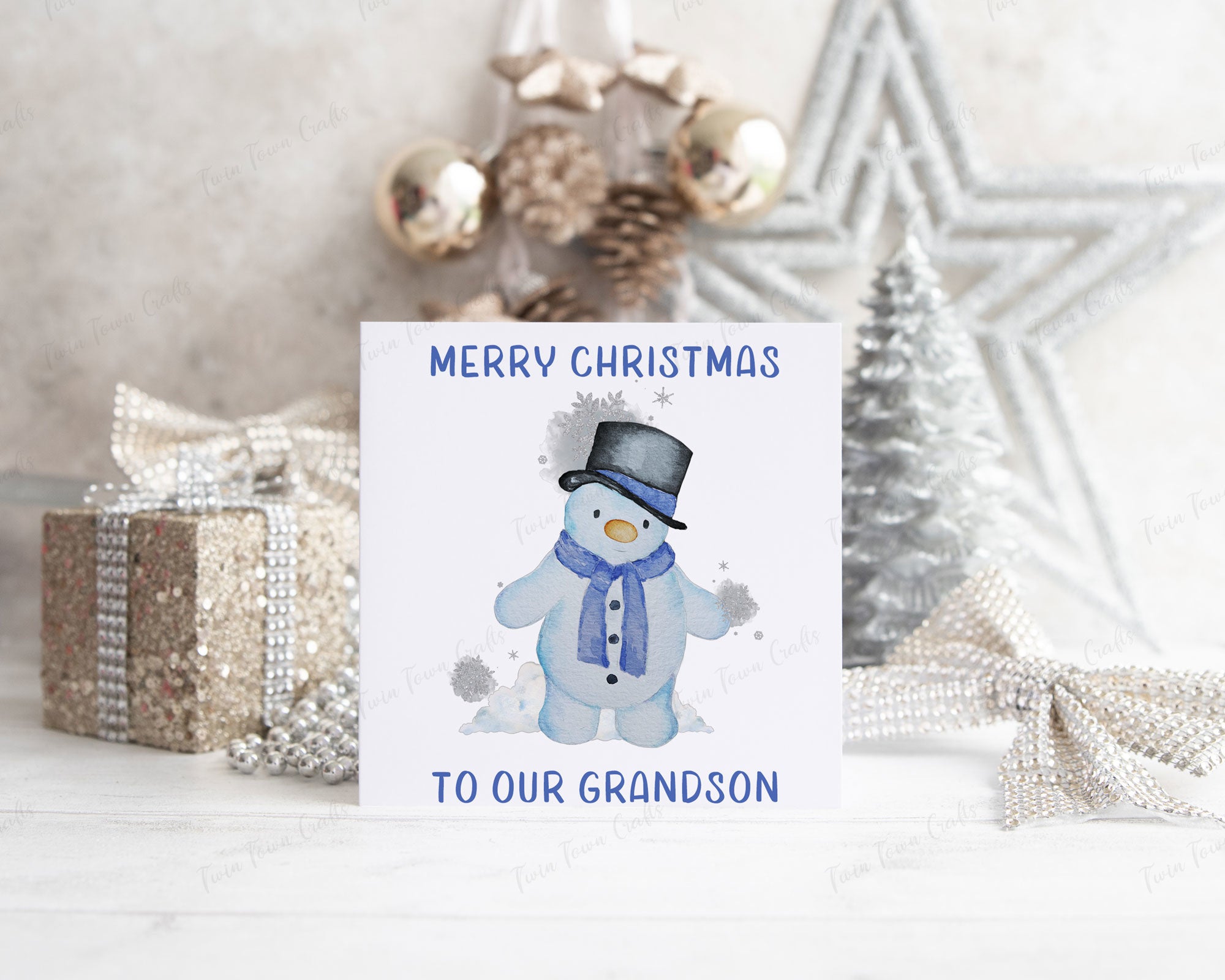 Personalised Christmas Snowman card