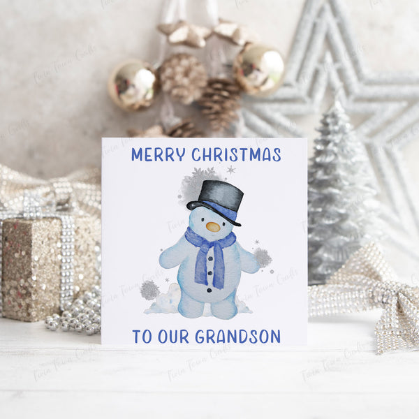 Personalised Christmas Snowman card