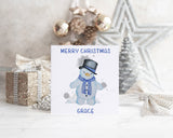 Personalised Christmas Snowman card