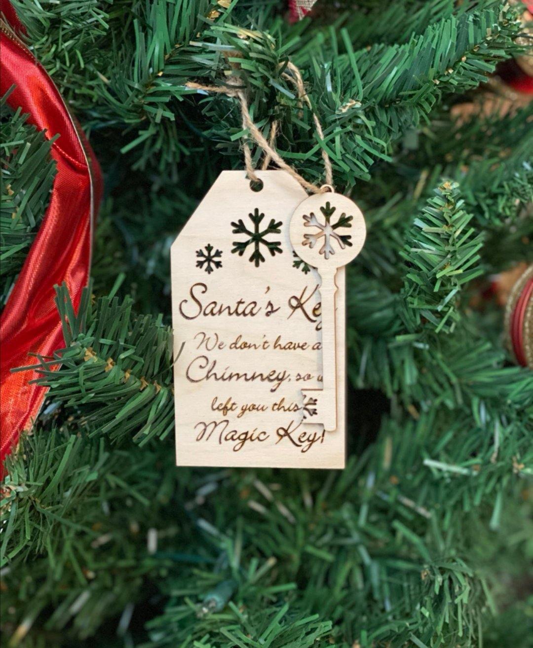 Santa Key Christmas Tree Decoration - Twin Town Crafts