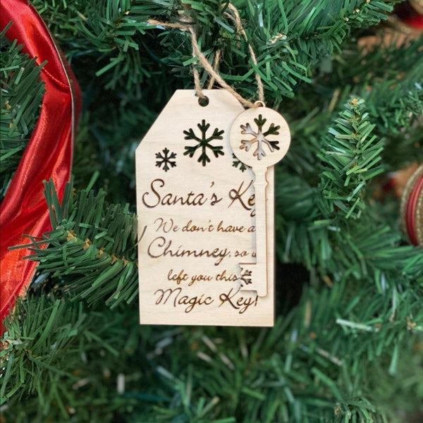 Santa Key Christmas Tree Decoration - Twin Town Crafts