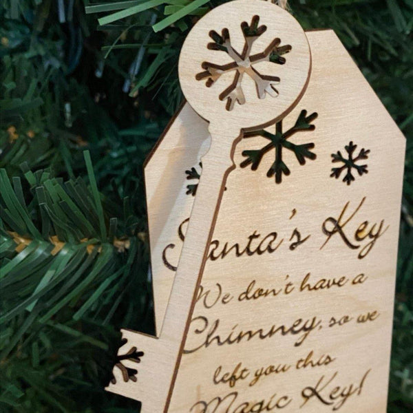 Santa Key Christmas Tree Decoration - Twin Town Crafts