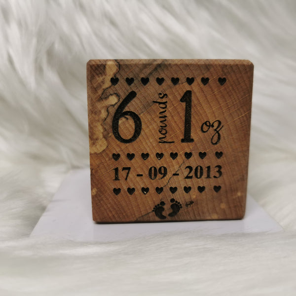 Personalised Hardwood Building Block - A Timeless Keepsake for Life’s Milestones