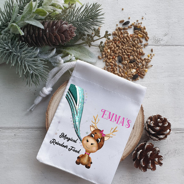 Blue/Pink Reindeer food bag