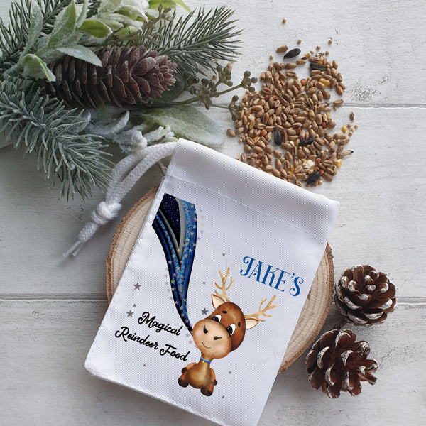 Blue/Pink Reindeer food bag