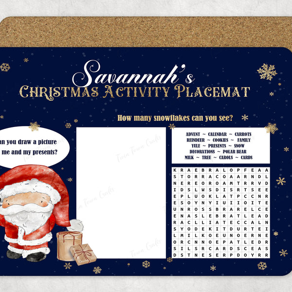 Christmas activity Placemat