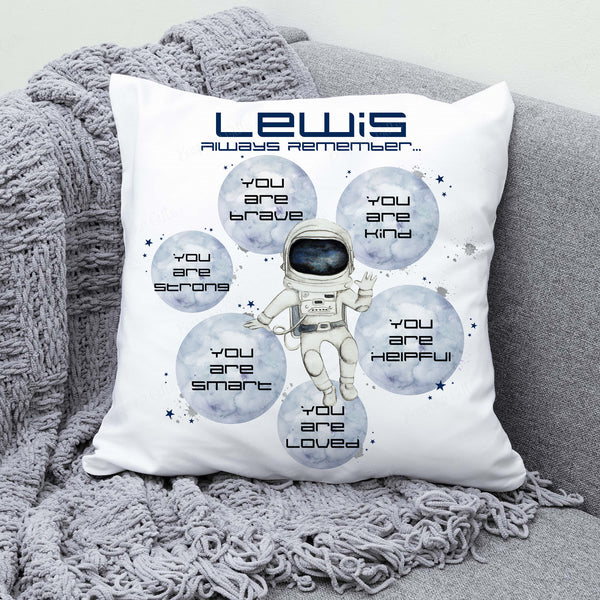 Custom Spaceman Cushion with Name | Cozy & Inspiring Space Decor