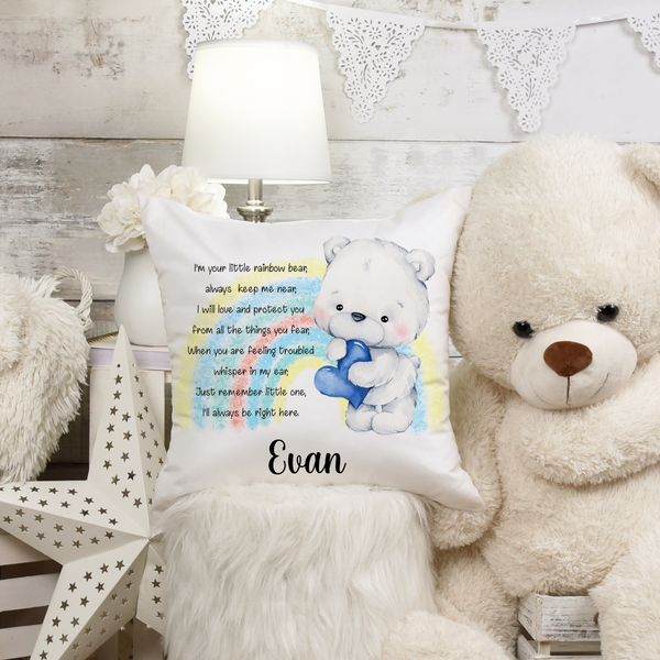 Rainbow bear Childrens Pillow