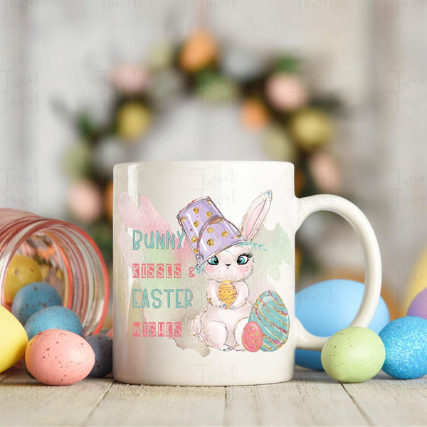 Bunny Kisses, Easter wishes mug - Twin Town Crafts