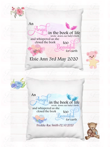 Too beautiful for earth Unisex baby loss Pillow - Twin Town Crafts