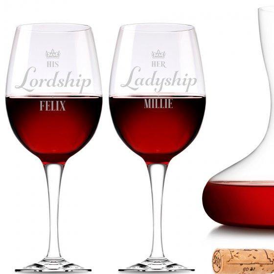 Laser engraved wine glass donegal