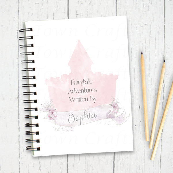 Personalised A5 Pink Castle Journal/Notebook