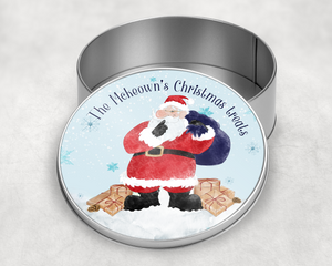 Personalised Santa Round Tin