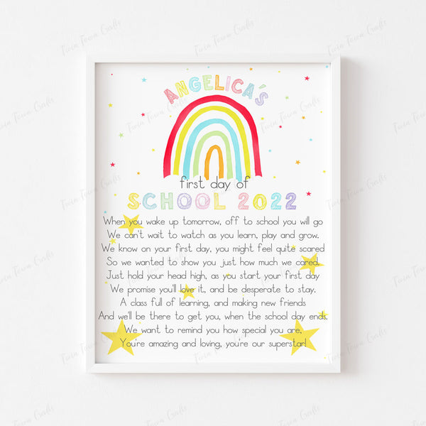 Personalised First Day of School Frame - Capture the Moment in Style