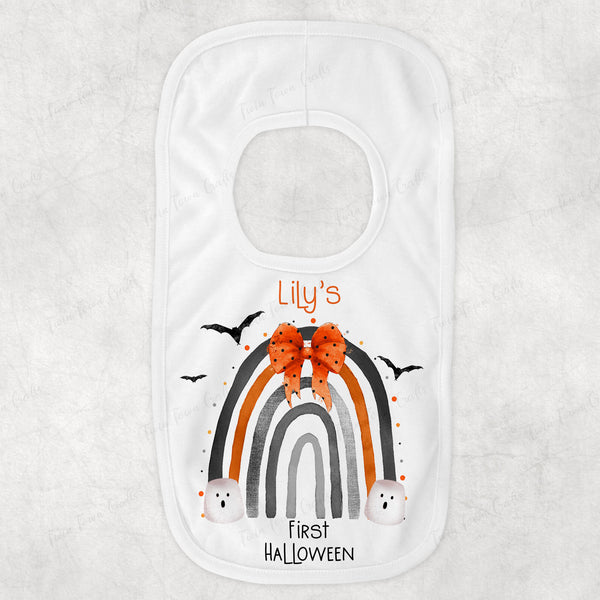 Personalised Halloween Rainbow Bib