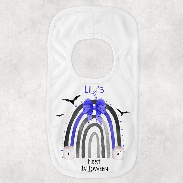 Personalised Halloween Rainbow Bib