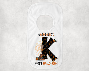 Personalised Halloween Witch Initial Bib