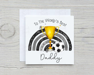 Best Daddy/Grandad/Uncle etc Football Trophy Card - Twin Town Crafts