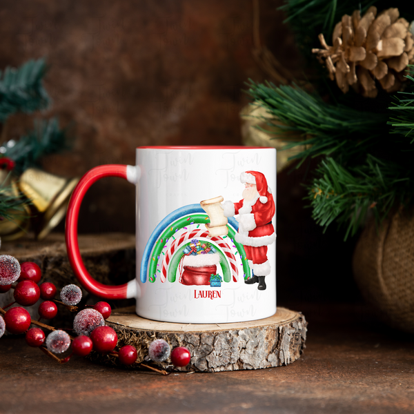 Personalised nostalgic Santa 11oz Christmas mug