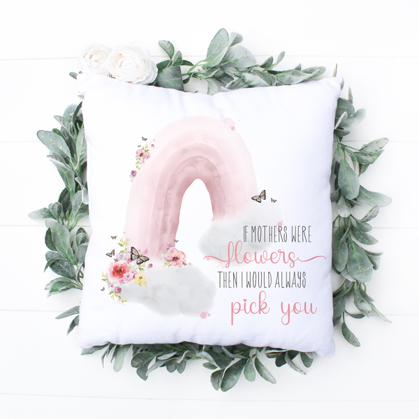 Mother Pink Butterfly pillow cushion Mothers Day