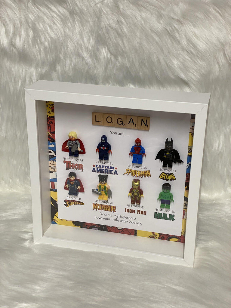 Lego Superhero frames - Twin Town Crafts