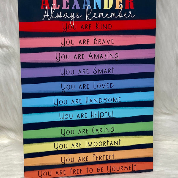 Personalised Rainbow Affirmations - Daily Positivity for Your Loved Ones