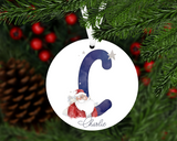 Santa Alphabet personalised Christmas tree decoration