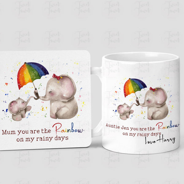 You are the rainbow on my rainy days mug - Twin Town Crafts