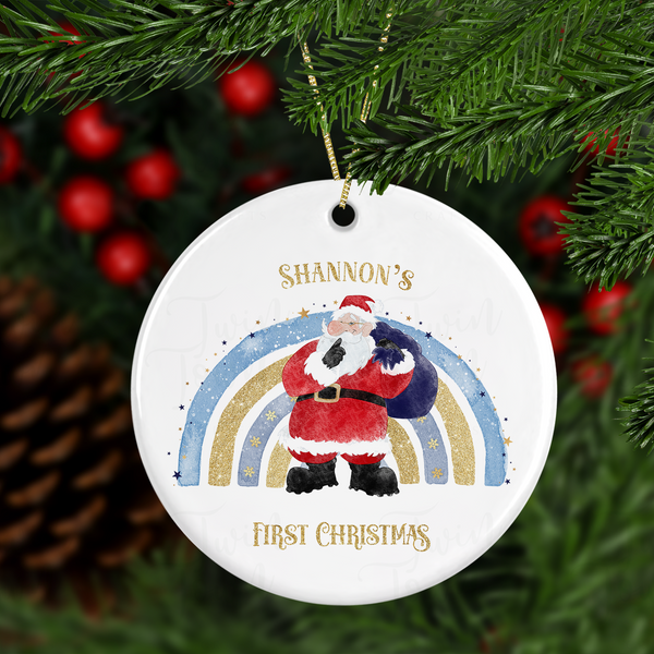 Green/blue Christmas rainbow christmas tree decoration