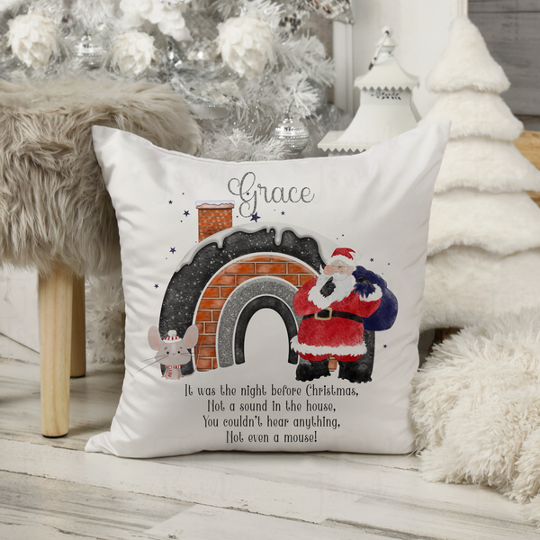 Personalised Santa chimney pillow