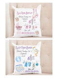 Personalised Birth Baby Stat Announcement Pillow - Twin Town Crafts