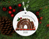 Christmas Pudding rainbow train first christmas tree decoration