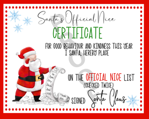 Santa Certificates - Twin Town Crafts