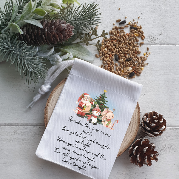 Santa and friends Reindeer food bag