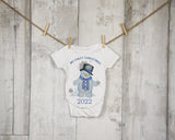 My first Christmas Snowman baby vest