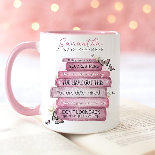 Personalised Pink Positivity Affirmation Mug - Uplift Your Day