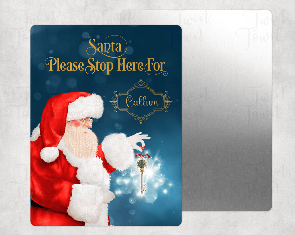 Father Christmas/Santa please stop here sign - Twin Town Crafts
