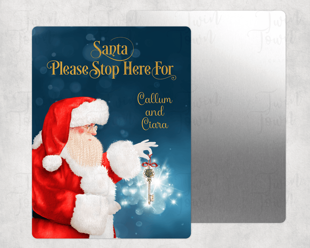 Father Christmas/Santa please stop here sign - Twin Town Crafts