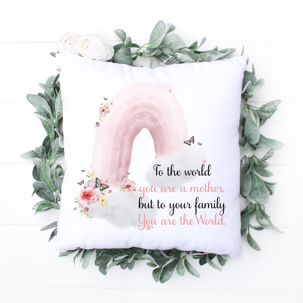 Mother Pink Butterfly pillow cushion Mothers Day