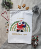 Green/blue Christmas rainbow christmas eve treat bag
