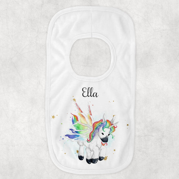Customisable Unicorn Bib - Super Soft and Absorbent for Your Little One