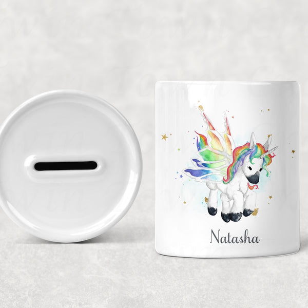 Personalised Unicorn Money Box