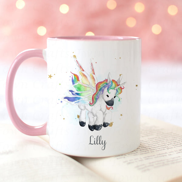 Personalised Unicorn Pink Mug