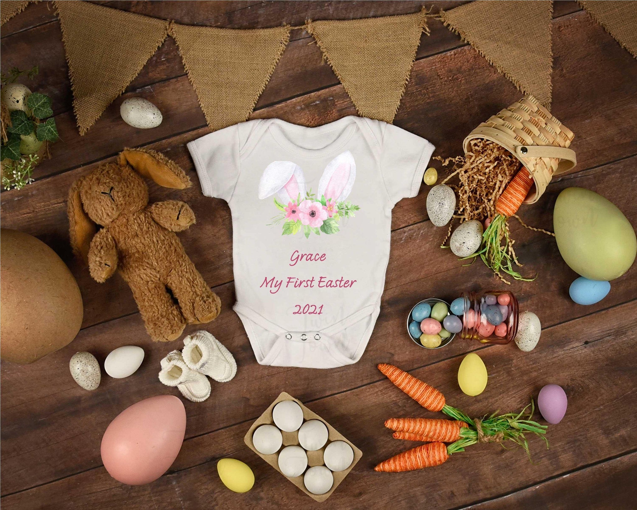 My First easter girls vest - Twin Town Crafts